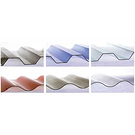 Placă din policarbonat compact/solid 3000mm x 1060mm x 1mm, cu profil trapez, clar (transparent)