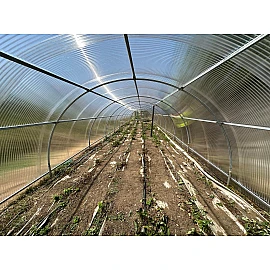 Policarbonat pentru sere 1.06m x 2m, placă policarbonat compact/solid ondulat 30/10, grosime 1mm, protejat UV, transparent-clar (preț/buc)