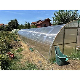 Policarbonat pentru sere 1.06m x 2m, placă policarbonat compact/solid ondulat 30/10, grosime 1mm, protejat UV, transparent-clar (preț/buc)