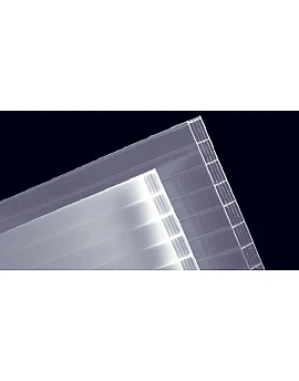 Placă policarbonat celular 8mm, 2 pereți, bronz-fumuriu 2.1mx6m (12.6mp/placă), protecție UV pe o parte