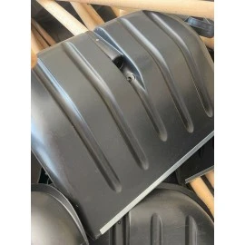 Lopată pentru uz general sau zăpadă 40x40cm din plastic cu protecție metal și coadă de lemn