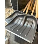 Lopată pentru uz general sau zăpadă 40x40cm din plastic cu protecție metal și coadă de lemn