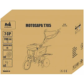 Motosapă T705 cu roți de transport EPTO Evotools motocultor