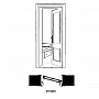 Ușă interior HDF 2050mm x 660mm cu geam, pregătită pentru vopsit, deschidere dreapta sau stânga