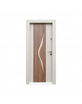 Ușă metalică pentru exterior/interior, cu MDF, model T-01, rezistentă la intemperii