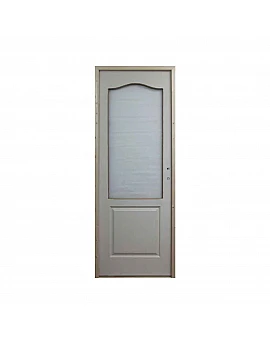 Ușă interior HDF 2050mm x 660mm cu geam, pregătită pentru vopsit, deschidere dreapta sau stânga