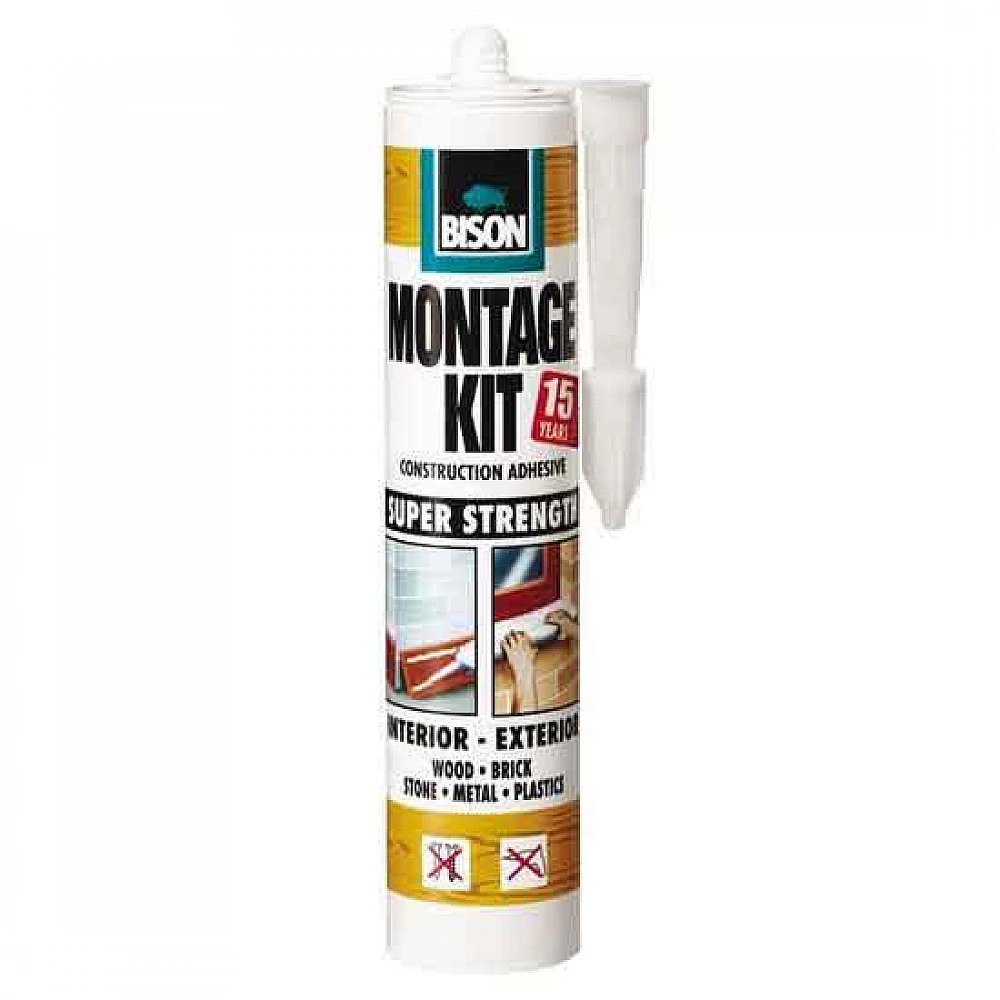 Bison Montagekit silicon adeziv pentru construcții Super Strength 350g