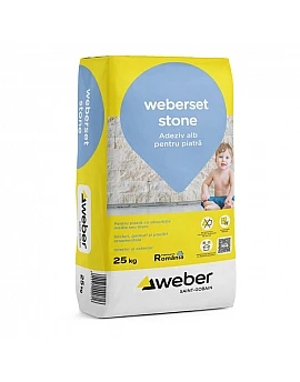 WEBER SET.STONE Adeziv alb pentru piatră 25kg