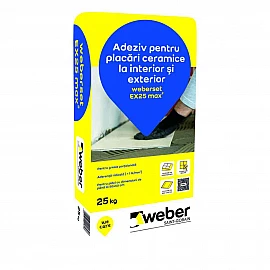 Weber Set EX25 MAX2 Adeziv pentru placări ceramice la interior și exterior 25kg
