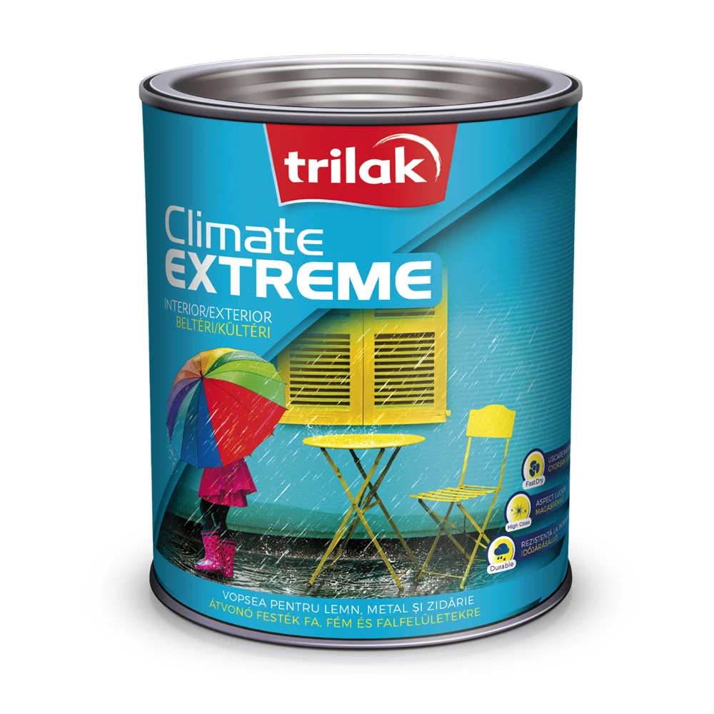 Climate Extreme email lucios gri metal 0.75l, vopsea pentru interior/exterior