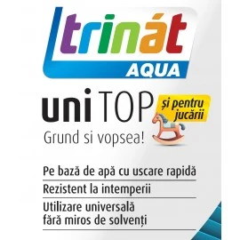 Trinat Unitop Aqua lucios gri antracit RAL 7016 0.75l, email pe bază de apă, fără miros, cu uscare rapidă