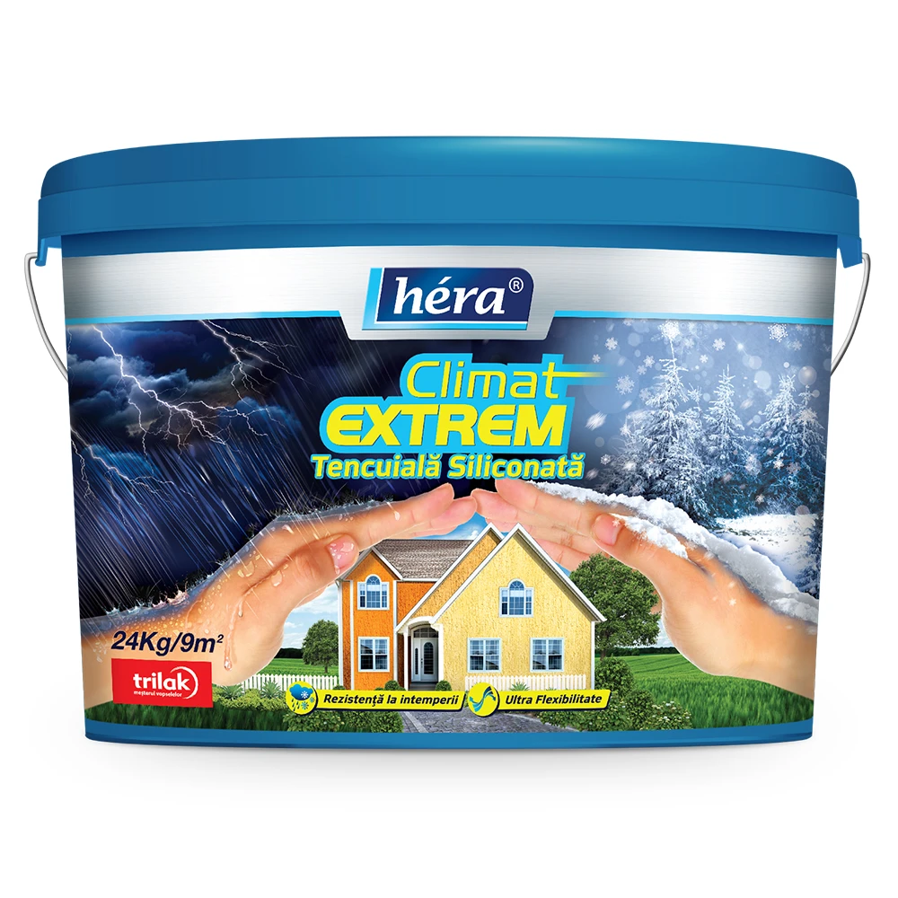 Hera Climat Extrem tencuială decorativă siliconată zgâriată 24 kg Tiramisu
