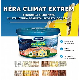 Hera Climat Extrem tencuială decorativă siliconată zgâriată 24 kg Tiramisu