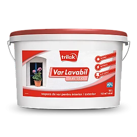 Var lavabil Fresco vopsea ecologică pe bază de var pentru pereți interiori sau exteriori 14l Trilak