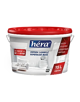 HERA vopsea lavabilă pentru interior 4l superalbă mată