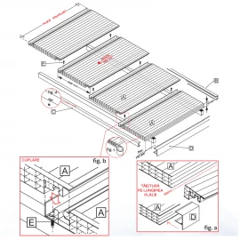 Policarbonat celular modular CLICK 16mm, cu 4 pereți, protecție UV, lățime placă 250mm (preț/bucată)