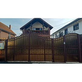 Policarbonat compact/solid cutat trapez, la rolă, grosime 1mm, protejat UV, lățime 1.26m (vânzare la metru liniar), bronz-fumuriu