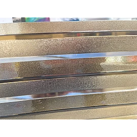 Policarbonat compact/solid cutat trapez, la rolă, grosime 1mm, protejat UV, lățime 1.26m (vânzare la metru liniar), bronz-fumuriu