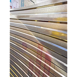 Policarbonat compact/solid cutat trapez, la rolă, grosime 1mm, protejat UV, lățime 1.26m (vânzare la metru liniar), bronz-fumuriu