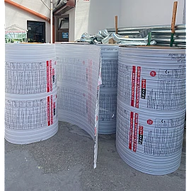 Policarbonat compact/solid cutat trapez, la rolă, grosime 1mm, protejat UV, lățime 1.26m (vânzare la metru liniar), transparent-clar