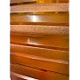 Policarbonat compact/solid cutat trapez, la rolă, grosime 1mm, protejat UV, lățime 1.26m (vânzare la metru liniar), coniac