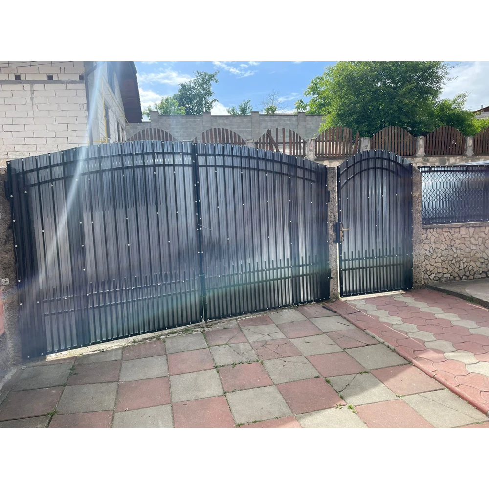 Policarbonat compact/solid cutat trapez, la rolă, grosime 1mm, protejat UV, lățime 1.26m (vânzare la metru liniar), gri
