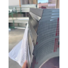 Policarbonat compact/solid cutat trapez, la rolă, grosime 1mm, protejat UV, lățime 1.26m (vânzare la metru liniar), gri