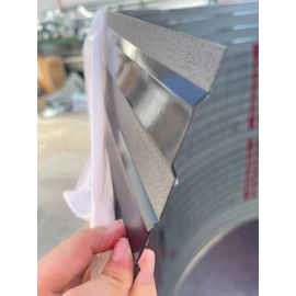 Policarbonat compact/solid cutat trapez, la rolă, grosime 1mm, protejat UV, lățime 1.26m (vânzare la metru liniar), gri
