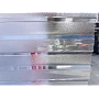 Policarbonat compact/solid cutat trapez, la rolă, grosime 1mm, protejat UV, lățime 1.26m (vânzare la metru liniar), transparent-clar