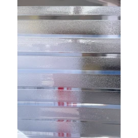 Policarbonat compact/solid cutat trapez, la rolă, grosime 1mm, protejat UV, lățime 1.26m (vânzare la metru liniar), transparent-clar
