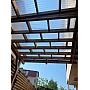 Policarbonat compact/solid cutat trapez, la rolă, grosime 1mm, protejat UV, lățime 1.26m (vânzare la metru liniar), transparent-clar