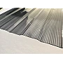 Policarbonat compact/solid cutat trapez 50/5, grosime 1mm, rolă 10 ml, protejat UV, lățime 1.26m, gri (preț/rolă)