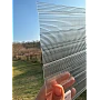 Policarbonat compact/solid cutat trapez 50/5, grosime 1mm, rolă 20 ml, protejat UV, lățime 1.26m, transparent-clar (preț/rolă)