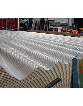 Placă din policarbonat solid/compact 2000mm x 970mm x 0.9mm, cu profil ondulat (nu este fibră de sticlă, nu este casantă)