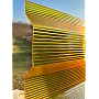 Placă din policarbonat compact/solid 1mm x 1060mm x 2000mm, cu profil trapez 76/18 multiliniar GALBEN