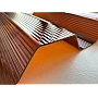 Placă din policarbonat compact/solid 1mm x 1060mm x 2000mm, cu profil trapez 76/18 multiliniar maro-coniac