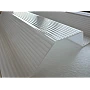Placă din policarbonat compact/solid 1mm x 1060mm x 2000mm, cu profil trapez 76/18 multiliniar opal (alb lăptos)