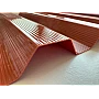 Placă din policarbonat compact/solid 1mm x 1060mm x 2000mm, cu profil trapez 76/18 multiliniar teracotă