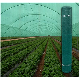 Plasă umbrire verde 35% cu protecție UV 2x20m, pentru sere, solarii, păsări, animale, protecție garduri/clădiri